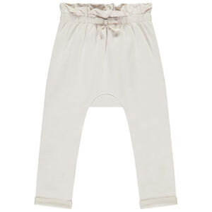 Pantalón jogging liso con lazo para bebé niña  Main Pantalón jogging liso con lazo para bebé niña