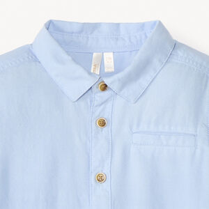 Camisa manga corta lisa para bebé niño 