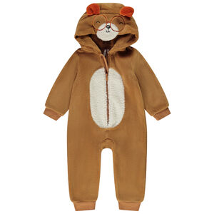 Surpyjama con capucha lúdica en sherpa para bebé niño 