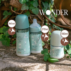 Biberón con tetina fisiológica SX PRO L 360ml Wonderland verde 