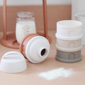 Caja dosificadora de leche translúcida de 4 compartimentos terracota 