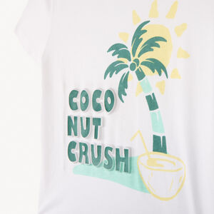 Conjunto de camiseta de manga corta + bermudas con motivos de coco niño. 