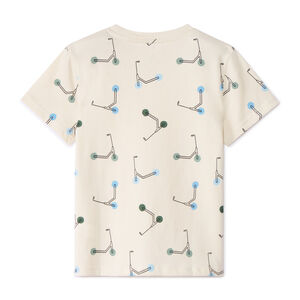 Camiseta de manga corta con estampado de patinetes para niño 