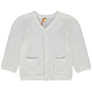 Gilet de punto fantasía liso para bebé niño 