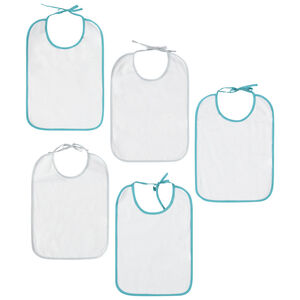 Pack de 5 baberos de rizo con acabado de sesgo en contraste  Main Pack de 5 baberos de rizo con acabado de sesgo en contraste