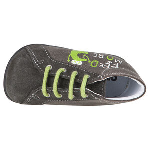 Botas bajas con cordones de cuero con motivo estampado 