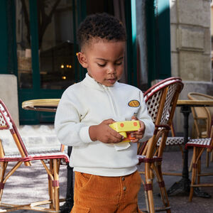 Sudadera camionera para bebé niño con parche de skate 
