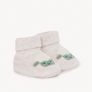 Chaussons en velours à mouton brodé pour bébé   Main Chaussons en velours à mouton brodé pour bébé