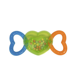 Sonajero ergonómico en forma de corazón tricolor 