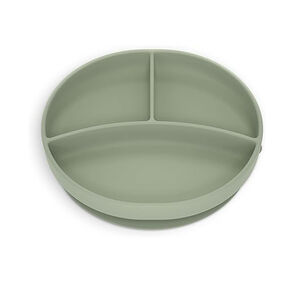 PPS8G3 Plato aprendizaje de silicona con divisiones y ventosa Colour Essence verde 