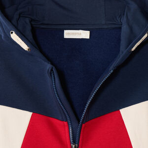 Chaleco de manga larga efecto colorblock con capucha para niño 