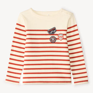 Camisa de rayas para niño de manga larga 