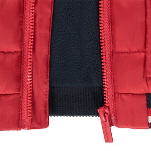 Chaleco acolchado sin mangas con parche y capucha para niño  Main Chaleco acolchado sin mangas con parche y capucha para niño