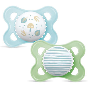 Chupete silicona Original 0-6M Pack 2 uds (modelo aleatorio) - Azul 