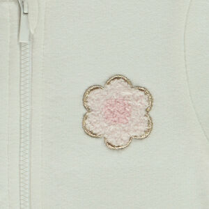 Chaleco de felpa con parche de bucles para bebé niña 