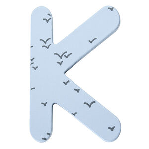 Letra decorativa de madera K 