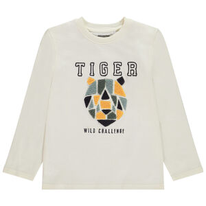 Camiseta de manga larga con estampado de bucles para niño 