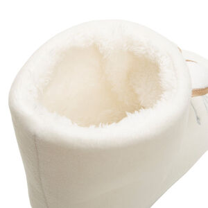 Zapatillas con forma de botas con forro de borreguillo y cabeza de conejo 