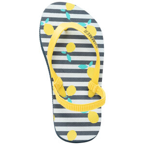 Chanclas con estampado de rayas y limones para niña 