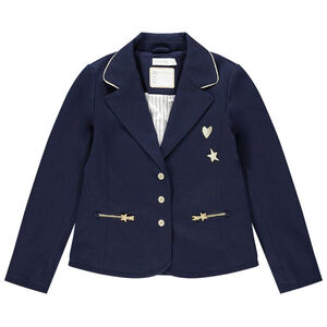 Blazer de felpa motivos bordados 