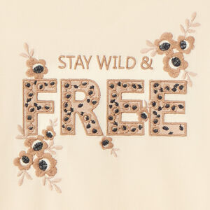 Camiseta de manga larga bordada para niña 