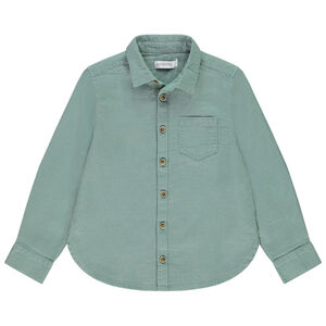 Camisa de manga larga con efecto de panal para niño 