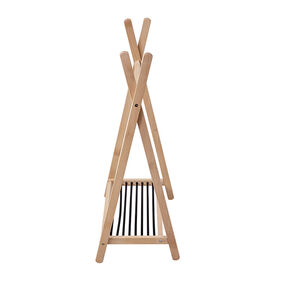 Portant à vêtements sur pied Léandre hybride noir  