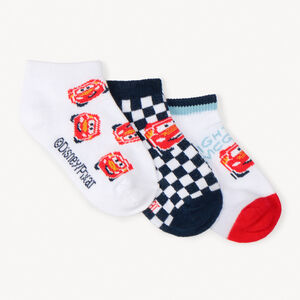 Conjunto de 3 calcetines con diseño de Flash McQueen de Disney-Pixar para bebé niño. 