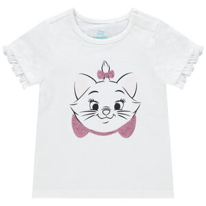 Camiseta manga corta lentejuelas Marie Aristogatos Disney 