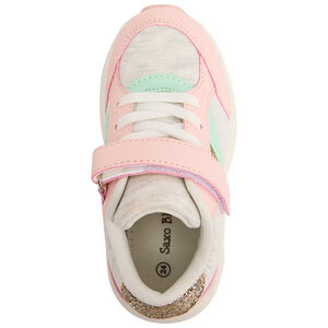 Zapatillas deportivas con cordones elásticos y velcro para niña 