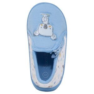 Pantuflas botín con parche de koala y cierre de cremallera 