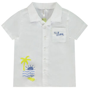 Camisa manga corta holgada estampados Mykonos para bebé niño 