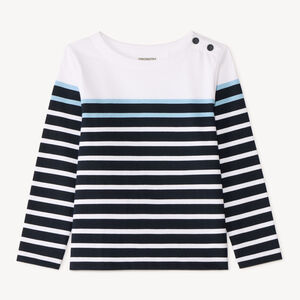 Playera de rayas de manga larga para niño 