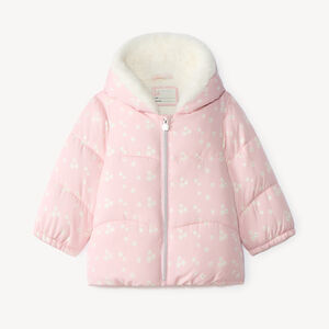 Chaqueta acolchada para bebé niña forrada en sherpa 