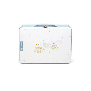 Set artículos cosmética para bebé y maleta metálica Dreams azul 