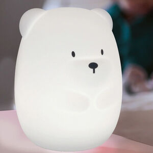 Veilleuse ours en silicone blanc 