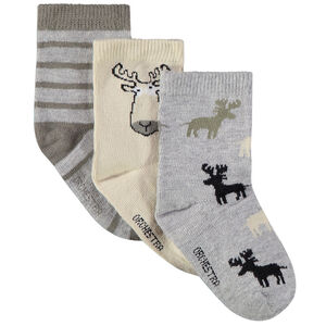 Pack de 3 pares de calcetines estampados para bebé niño 
