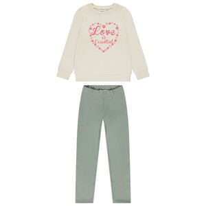 Conjunto de 2 piezas de felpa con estampado para niña 