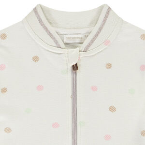 Gilet estilo teddy en felpa estampada de conchas para niña 