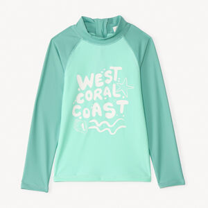 Camiseta de manga larga anti UV con estampado divertido para niño 