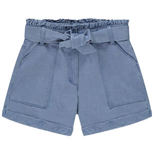 Short paperbag con cinturón para anudar para niña 