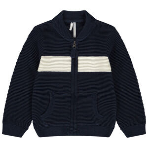 Chaleco de punto fantasía efecto color block para bebé niño 