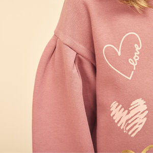 Vestido manga larga corazones 