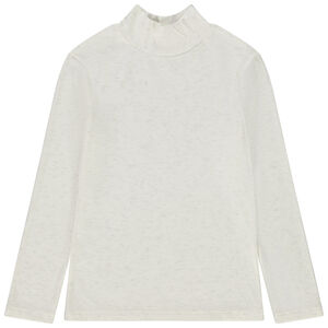 Pelele efecto canalé con cuello chimenea para niña 