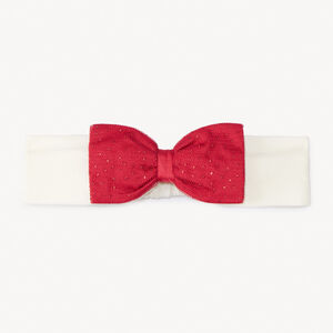Bandeau avec nœud en tulle pailleté pour bébé fille 