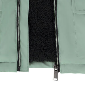 Parka de goma repelente con forro de sherpa para bebé niño 