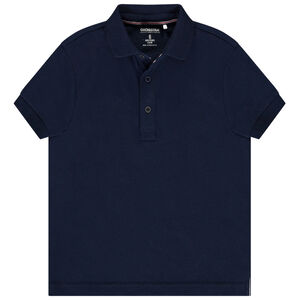 Polo liso de manga corta de algodón para niño 