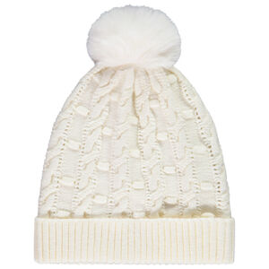 Gorro de punto bobo con pompón para niña  Main Gorro de punto bobo con pompón para niña