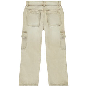 Pantalón cargo con bolsillos efecto overdyed niña 