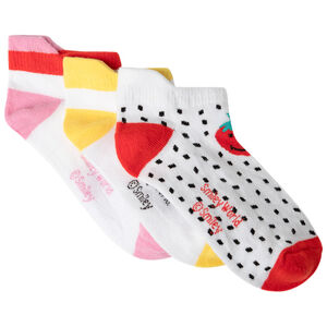 Pack de 3 pares de calcetines cortos Smiley frutas 